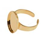 Ring Rohling gold oval für Schmuck aus Beton